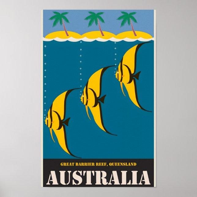 Poster vintage da Austrália (Frente)