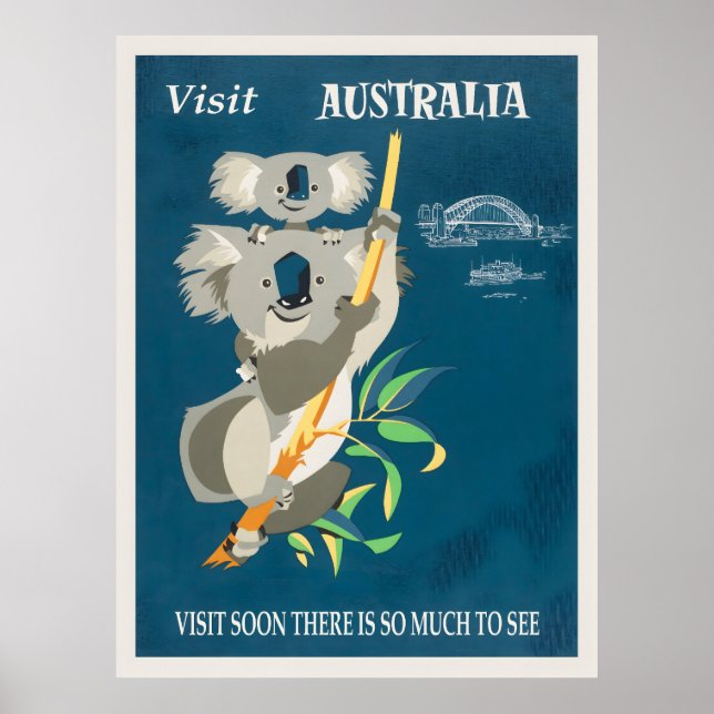 Poster vintage da Austrália (Frente)