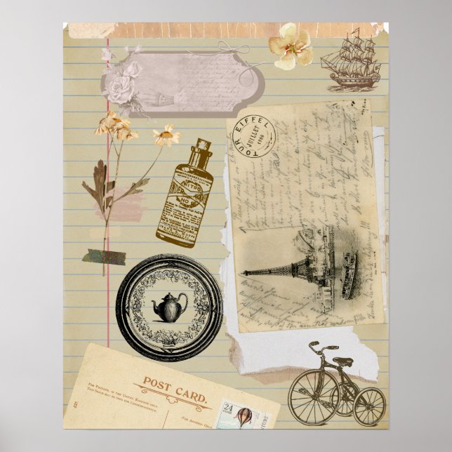 Poster vintage da era vitoriana (Frente)