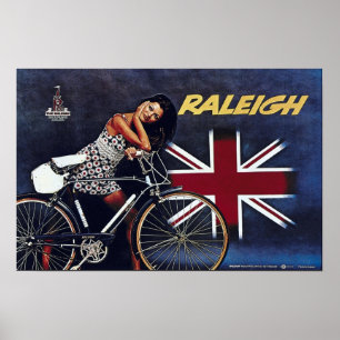 Poster Vintage da propaganda da bicicleta