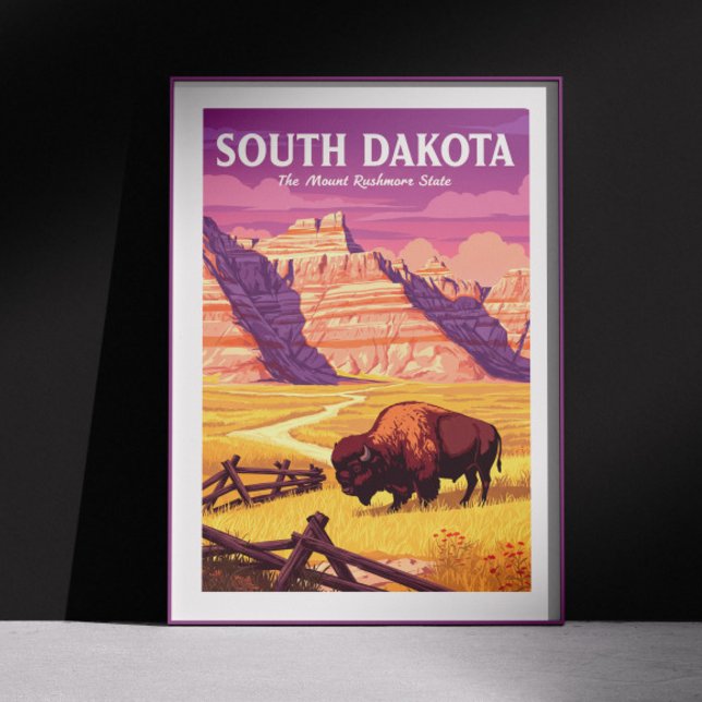 Poster Vintage Dakota do Sul (Criador carregado)