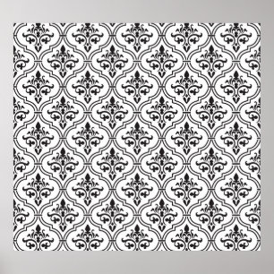 Poster Vintage Damask Seamless Classic Design