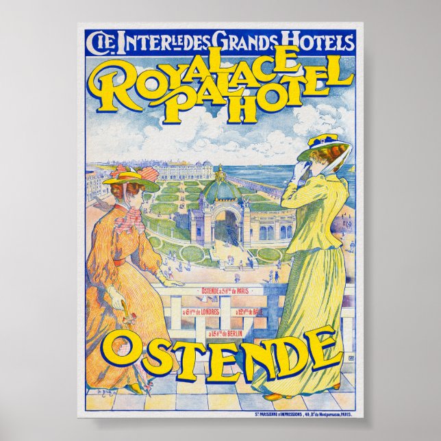 Poster vintage Dampfschiffahrt Zürichsee 1900 (Frente)