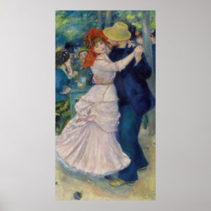 Poster Vintage Dance at Bougás por Pierre A. Renoir