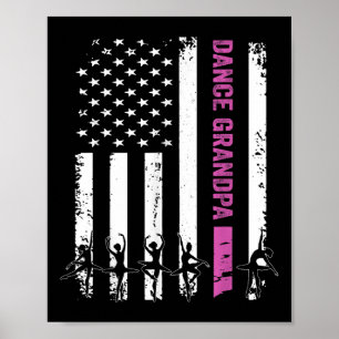 Poster Vintage Dance Grandpa Flag Usa Love Dancer_dancing