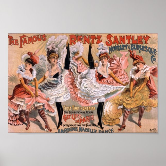 Poster Vintage Dance Troop Advertisement (Frente)