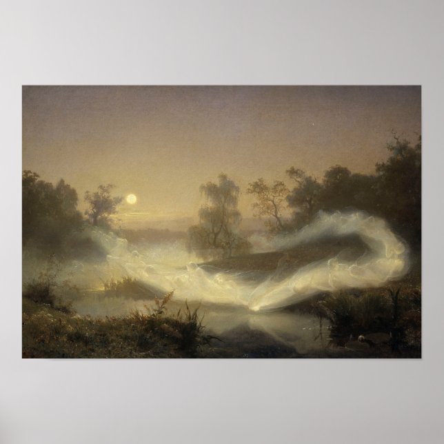 Poster Vintage Dancing Fairies , por August Malmström (Frente)