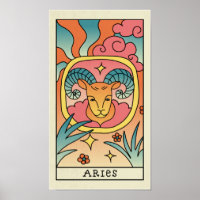 Poster vintage de Abstrato de Arte por Sinal Zodia