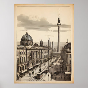 Poster vintage de Berlim