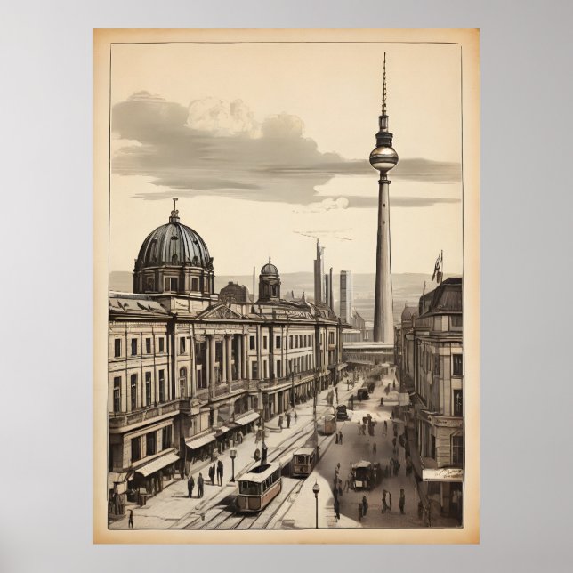 Poster vintage de Berlim (Frente)