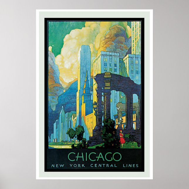 Poster vintage de Chicago (Frente)