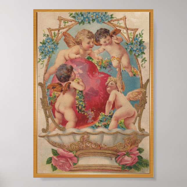 Poster vintage de cupido (Frente)