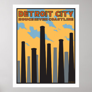 Poster vintage de Detroit City