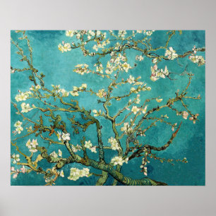 Poster Vintage de florescência Van Gogh floral da árvor