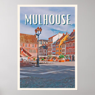 Poster Vintage de fotos mulhouse