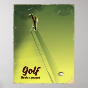 Poster vintage de Golf "Book a game"