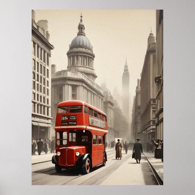 Poster vintage de Londres (Frente)
