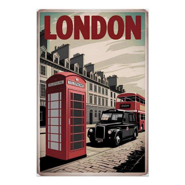 Póster Vintage de Londres (Frente)