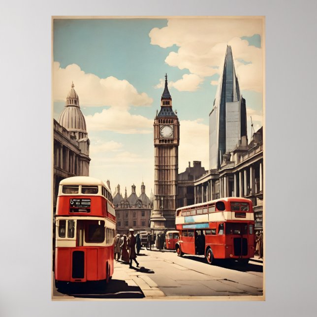 Poster vintage de Londres (Frente)