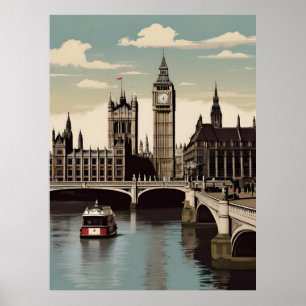Poster vintage de Londres