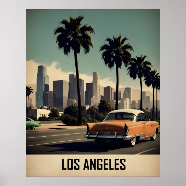 Poster vintage de Los Angeles (Frente)