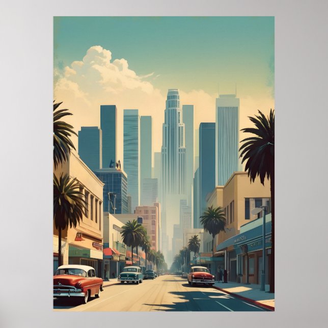 Poster vintage de Los Angeles (Frente)