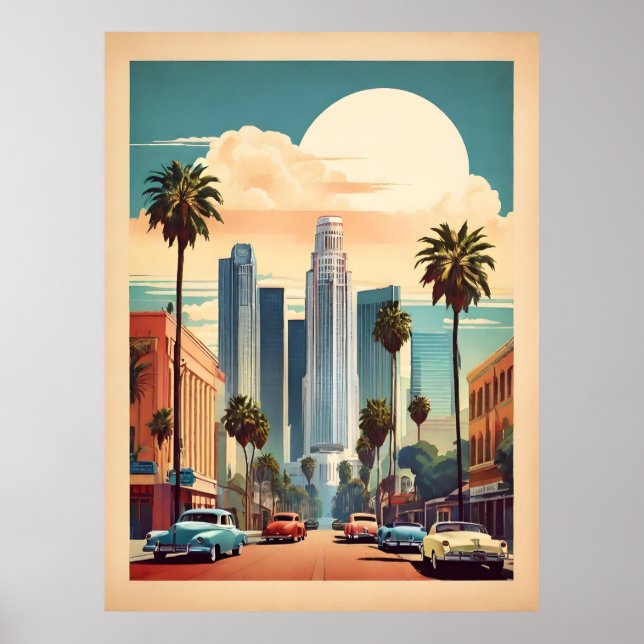 Poster vintage de Los Angeles (Frente)