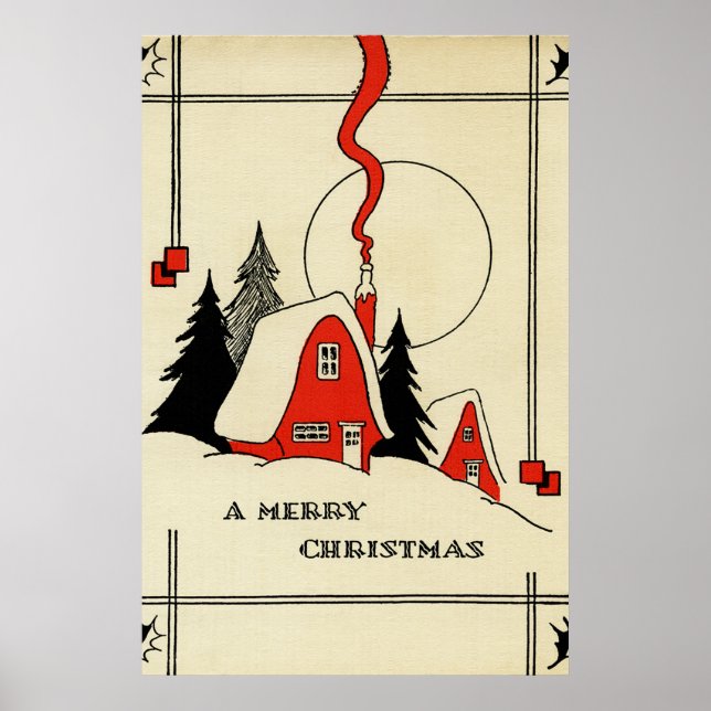 Poster vintage de Natal (Frente)