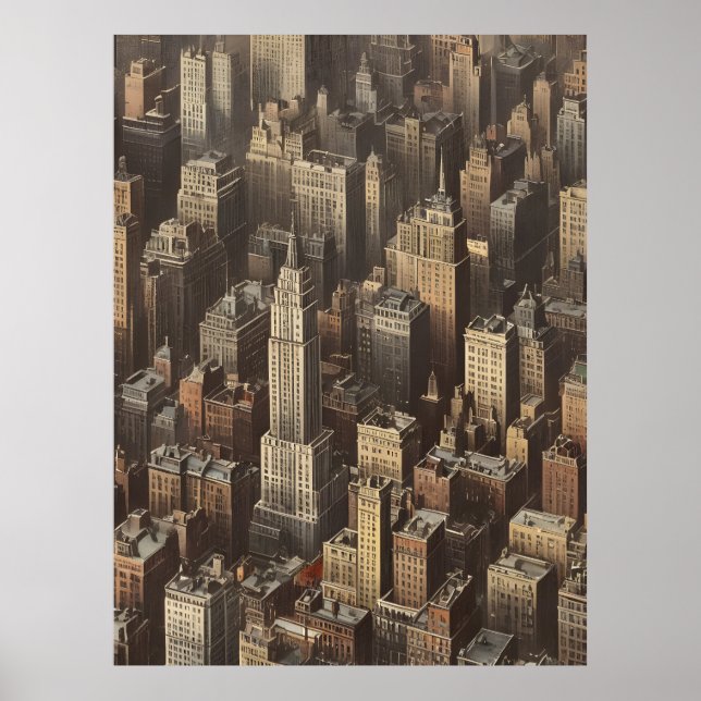 Poster vintage de Nova Iorque (Frente)