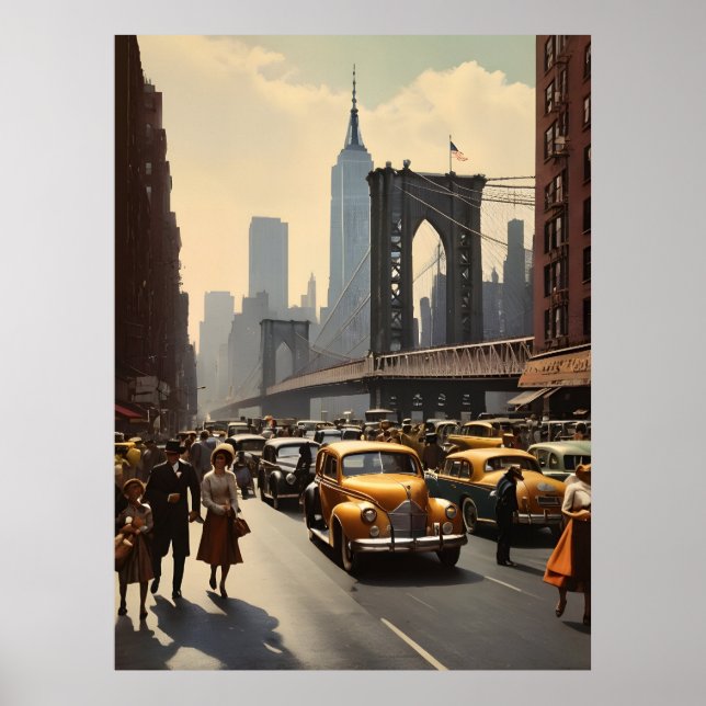 Poster vintage de Nova Iorque (Frente)
