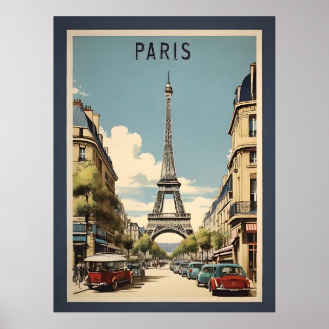 Poster vintage de Paris (Frente)