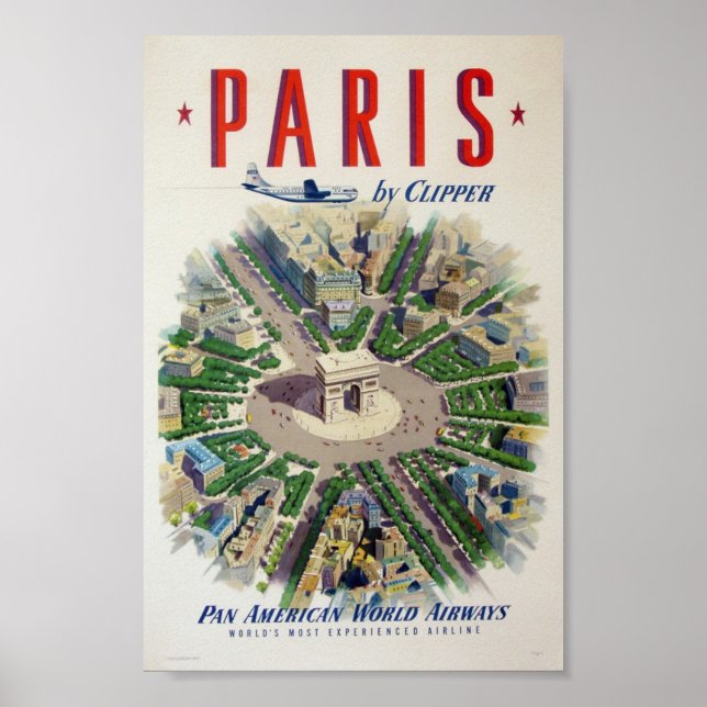 Poster vintage de Paris (Frente)