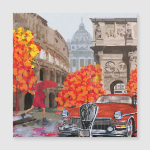 Poster vintage de Roma ensopado