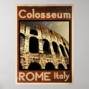 poster vintage de Roma Italia