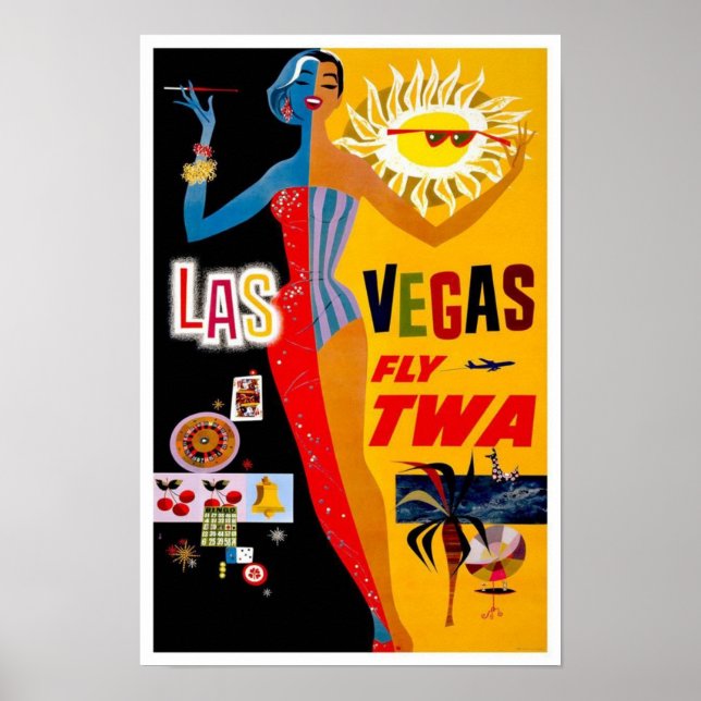 Poster vintage de Vegas (Frente)