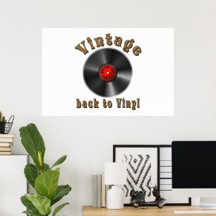 Poster Vintage - De volta ao Vinyl, o recorde voltou