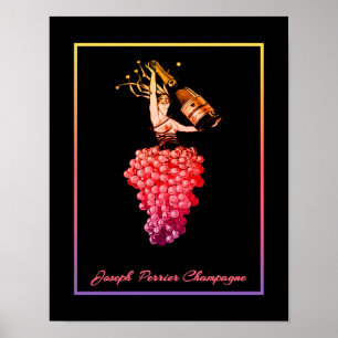 Poster Vintage, Deco, Anúncio De Champanhe De Perrier