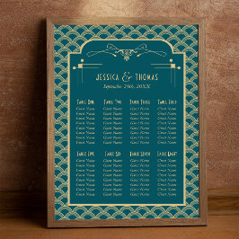 Poster Vintage Deco Gatsby Casamento de Arte de 1920