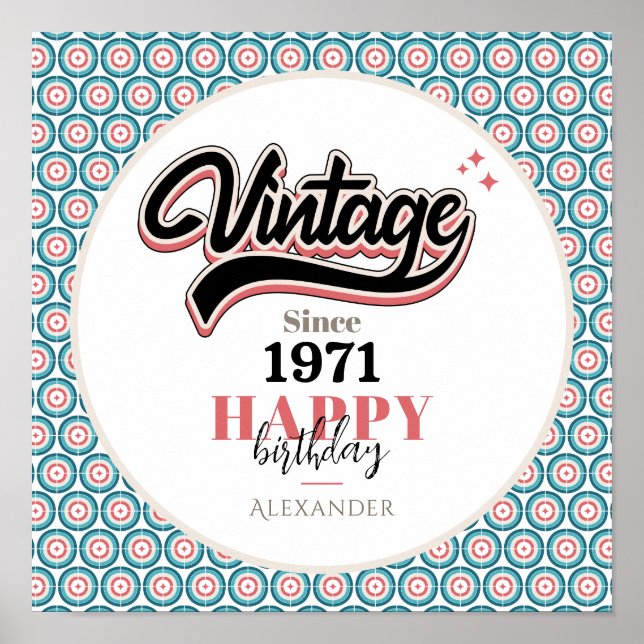 Poster Vintage desde - 1971 (Frente)