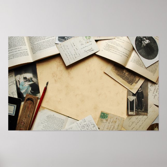 Póster Vintage Desk (Frente)