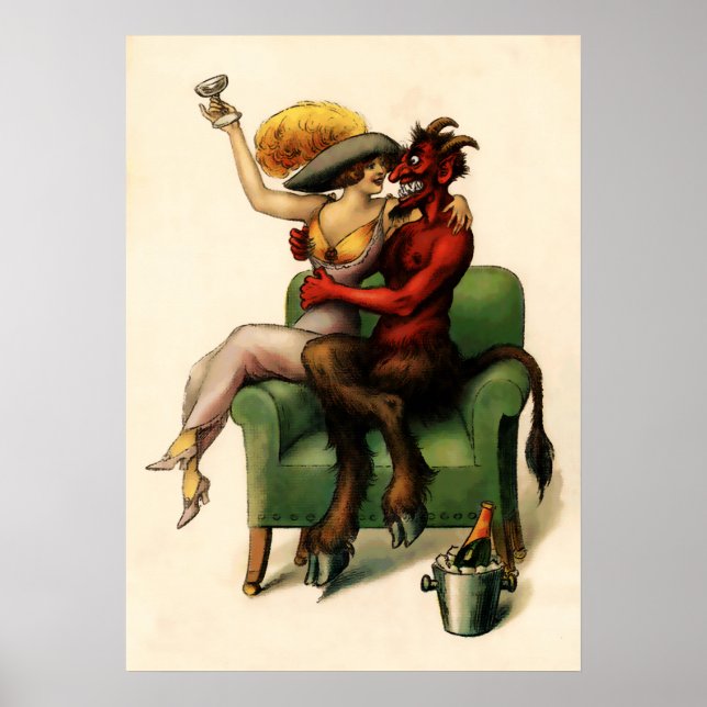Poster Vintage Devil Art (Frente)
