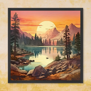 Poster Vintage Digital National Park Art