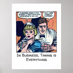 Poster Vintage Diner Scene de 1950 Histórias em quadrinho