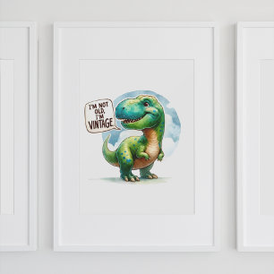 Poster Vintage Dinosaur Delight