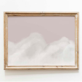 Poster vintage do céu rosa