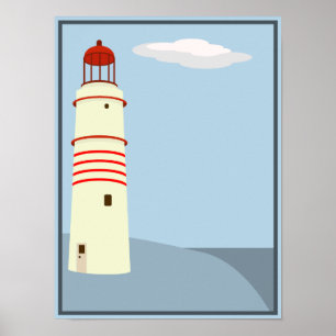 Póster Vintage do farol