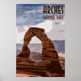 Poster vintage do Parque Nacional Arches