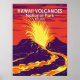 Poster vintage do Parque Nacional dos Vulcões do H (Frente)