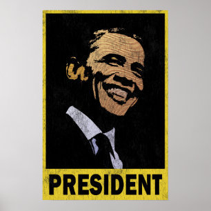 Póster Vintage do presidente Barack Obama