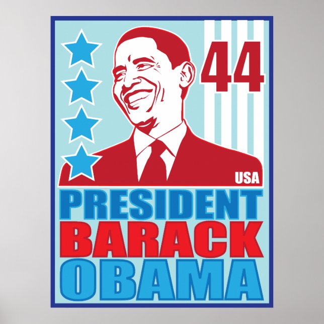 Poster vintage do Presidente Obama (Frente)